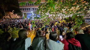 Traje protest ispred RTS